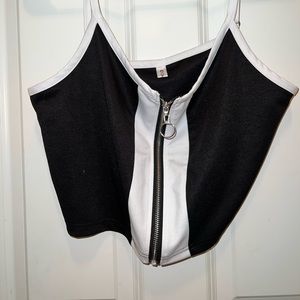Black and white tank